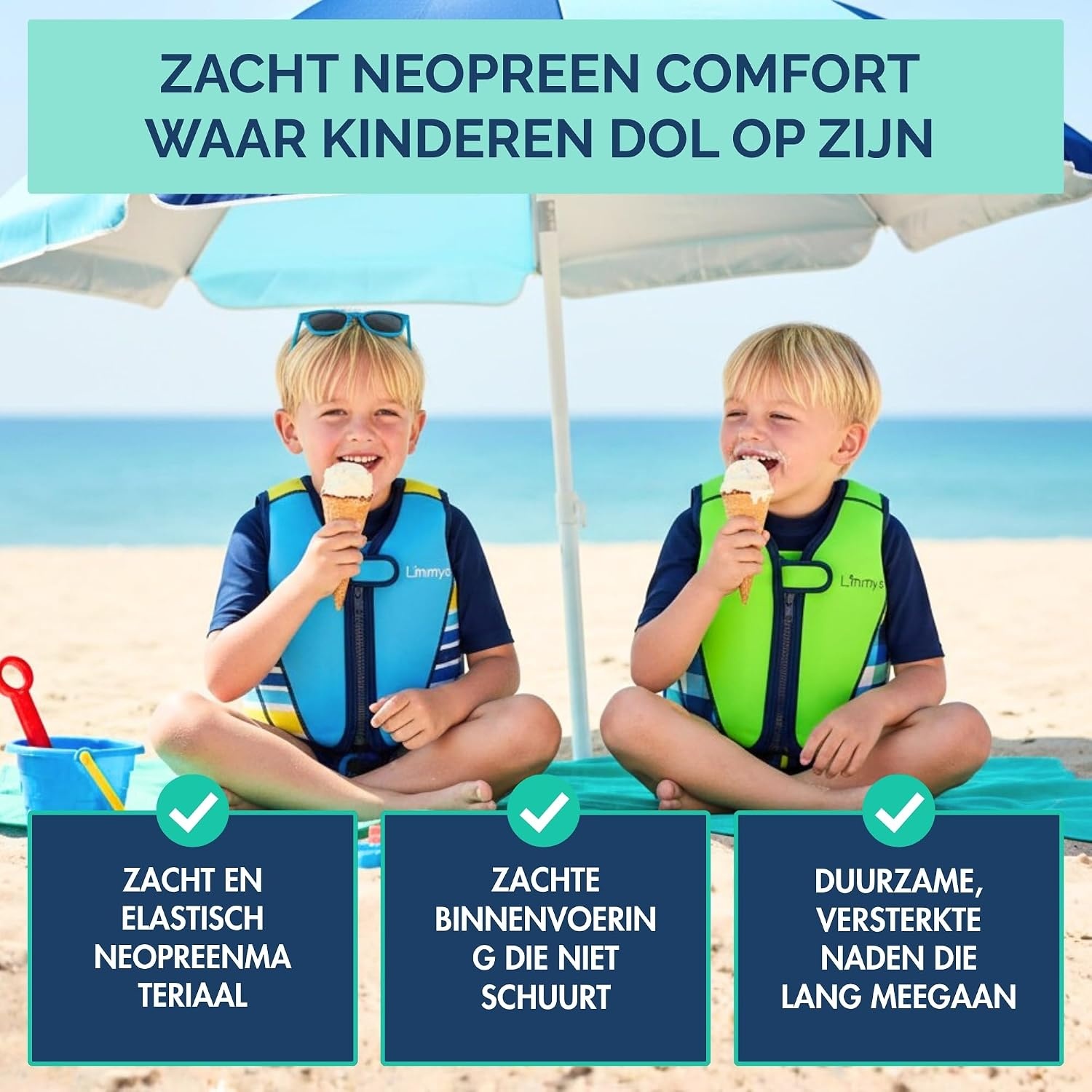 Zwemvest Kinderen Verstelbaar Drijfvermogen 55% Korting | CE Gecertificeerd