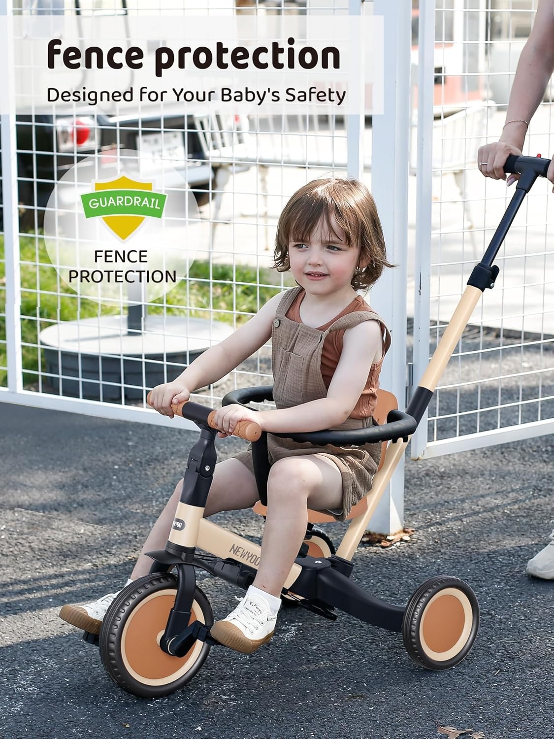 5-in-1 Kinderdriewieler & Loopfiets Khaki - 34% Korting