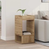 vidaXL Bijzettafel Artisan Eiken - 30x30x56cm - Bewerkt Hout (33% Korting)