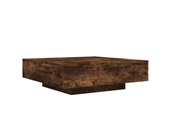 VidaXL Salontafel Bewerkt Hout - 100x100x31cm - Gerookt Eiken - 54% Korting!