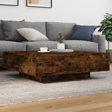 vidaXL Salontafel 100x100x31 cm - Gerookt Eiken - 72% Korting
