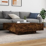 vidaXL Salontafel 100x100x31 cm - Gerookt Eiken - 72% Korting