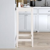 VidaXL Bartafel Grenenhout Wit 50x50x110 cm - 34% Korting