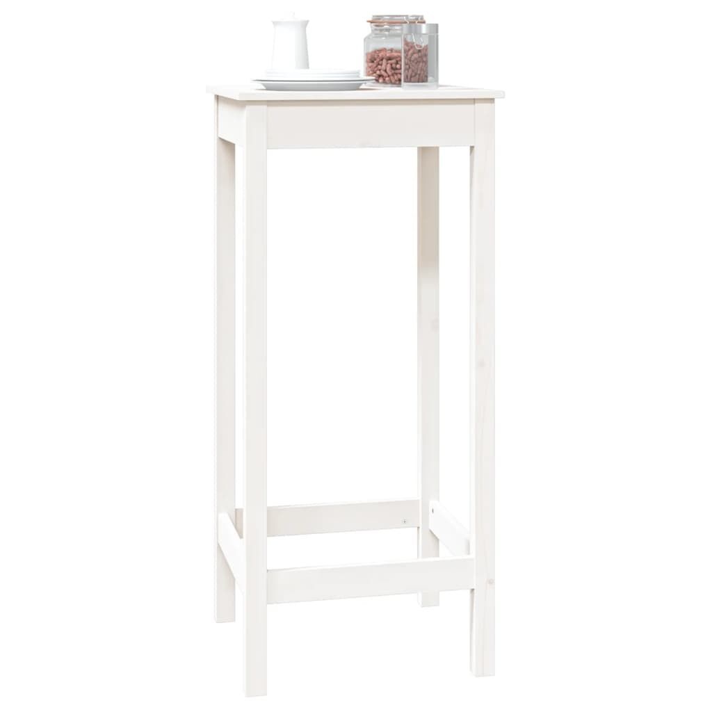 VidaXL Bartafel Grenenhout Wit 50x50x110 cm - 34% Korting