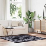 Hoogpolig Vloerkleed NAVARRA 160x160 cm Donkergrijs - 28% Korting