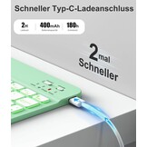 Groene iPad 10,2" Toetsenbordhoes met 7-kleuren Verlichting (71% Korting)