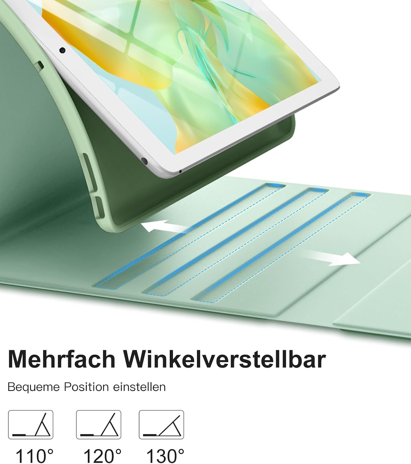 Groene iPad 10,2" Toetsenbordhoes met 7-kleuren Verlichting (71% Korting)