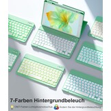 Groene iPad 10,2" Toetsenbordhoes met 7-kleuren Verlichting (71% Korting)