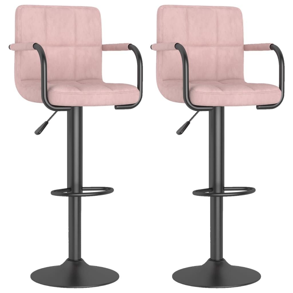 Roze Fluwelen Barkrukken (2 stuks) - 35% Korting