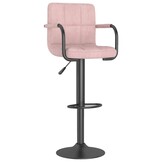 Roze Fluwelen Barkrukken (2 stuks) - 35% Korting