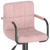 Roze Fluwelen Barkrukken (2 stuks) - 35% Korting