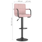 Roze Fluwelen Barkrukken (2 stuks) - 35% Korting