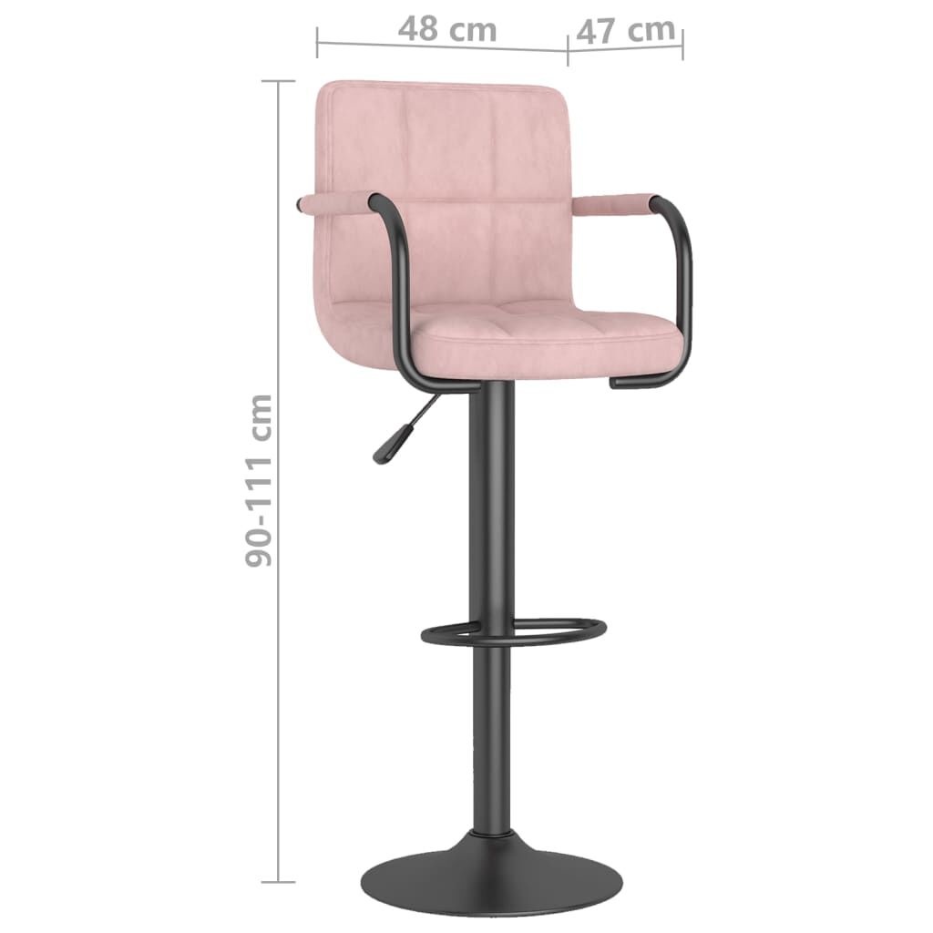 Roze Fluwelen Barkrukken (2 stuks) - 35% Korting