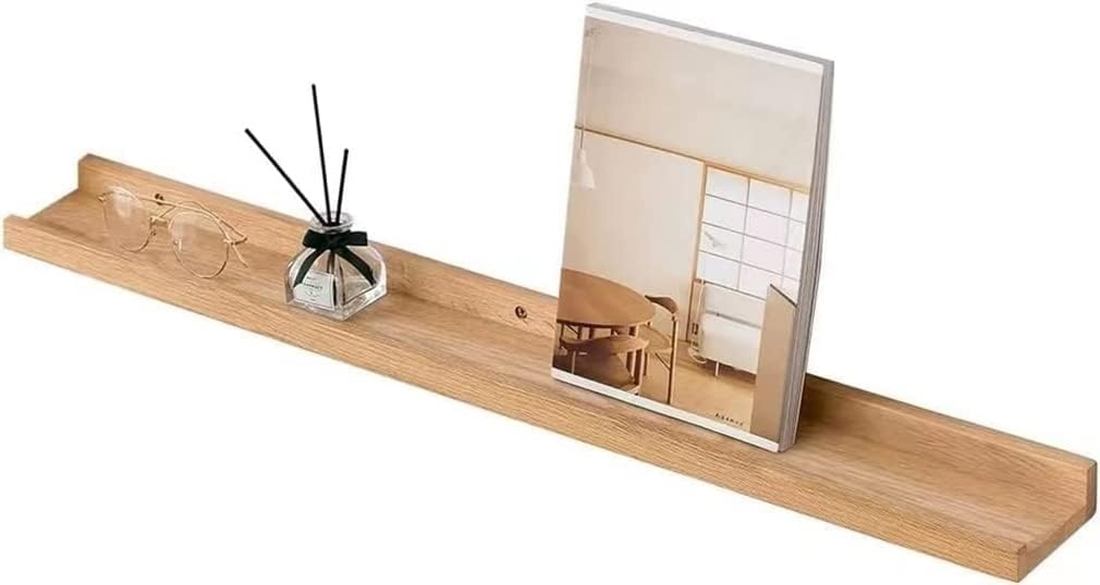 Zwevende Eiken Wandplank 90cm - Natuurlijk Hout - 61% Korting!