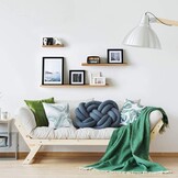 Zwevende Eiken Wandplank 90cm - Natuurlijk Hout - 61% Korting!