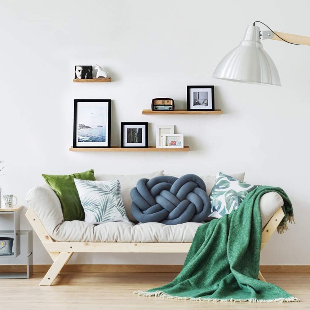 Zwevende Eiken Wandplank 90cm - Natuurlijk Hout - 61% Korting!