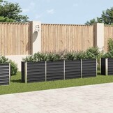 Verhoogd Plantenbed 320x40x77cm - Antraciet Staal (54% Korting!)