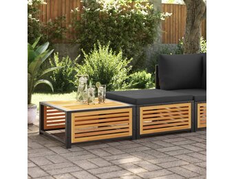 VidaXL Tuintafel met Kruk Massief Acaciahout - 35% Korting