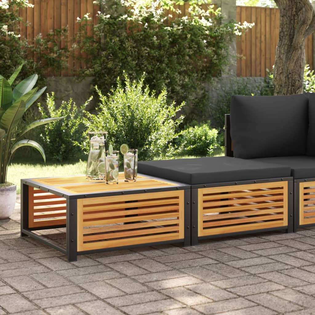 VidaXL Tuintafel met Kruk Massief Acaciahout - 35% Korting