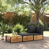 VidaXL Tuintafel met Kruk Massief Acaciahout - 35% Korting