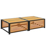 VidaXL Tuintafel met Kruk Massief Acaciahout - 35% Korting