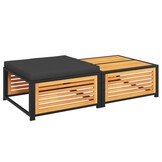 VidaXL Tuintafel met Kruk Massief Acaciahout - 35% Korting