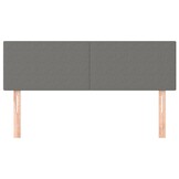 vidaXL Hoofdborden Set (2x) - Stof Donkergrijs, 72x5x78/88 cm - 85% Korting
