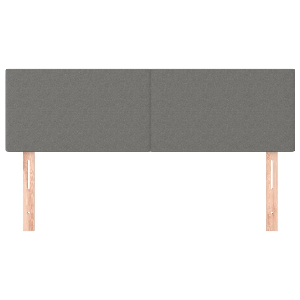 vidaXL Hoofdborden Set (2x) - Stof Donkergrijs, 72x5x78/88 cm - 85% Korting