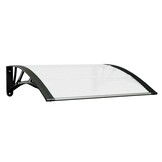vidaXL Deurluifel 80x75 cm polycarbonaat zwart en transparant