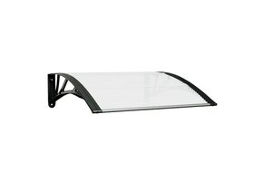 Deurluifel Polycarbonaat Zwart/Transparant 80x75 cm - 39% Korting