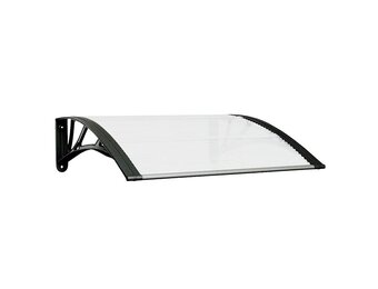 vidaXL Deurluifel 80x75 cm polycarbonaat zwart en transparant