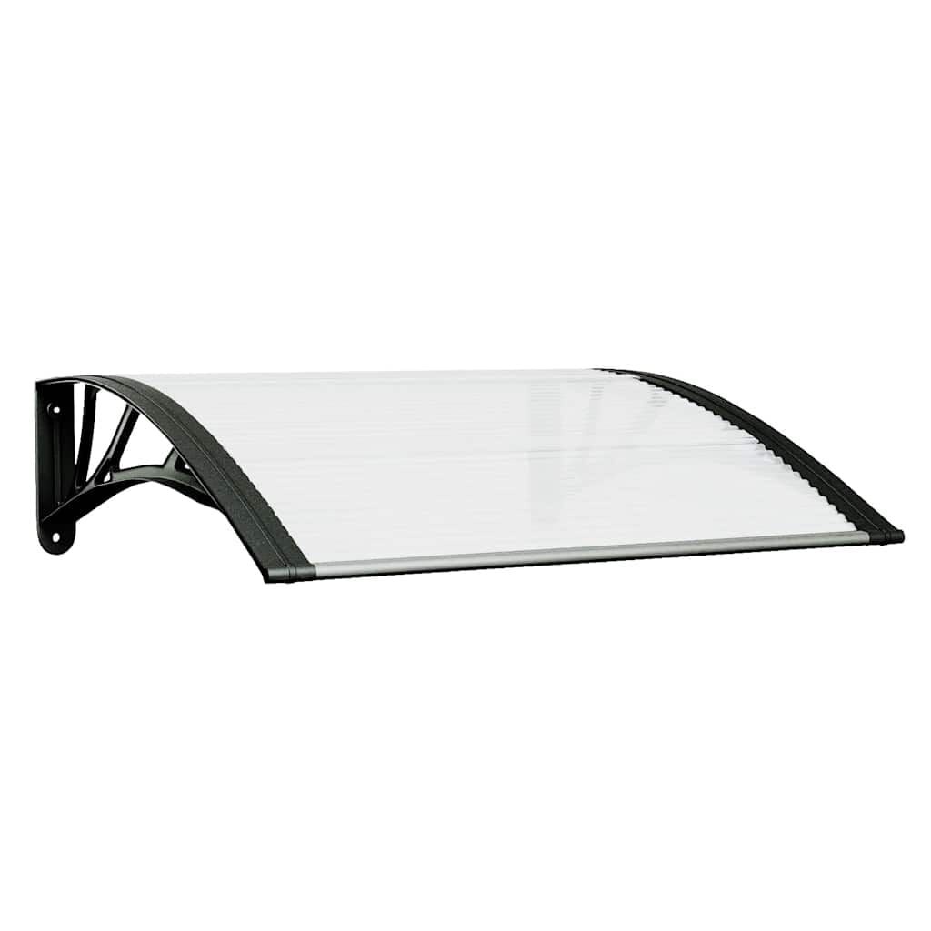 vidaXL Deurluifel 80x75 cm polycarbonaat zwart en transparant