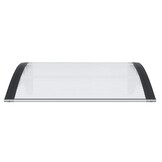 vidaXL Deurluifel 80x75 cm polycarbonaat zwart en transparant