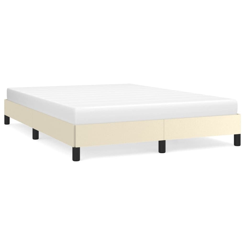 vidaXL Bedframe kunstleer crèmekleurig 140x200 cm