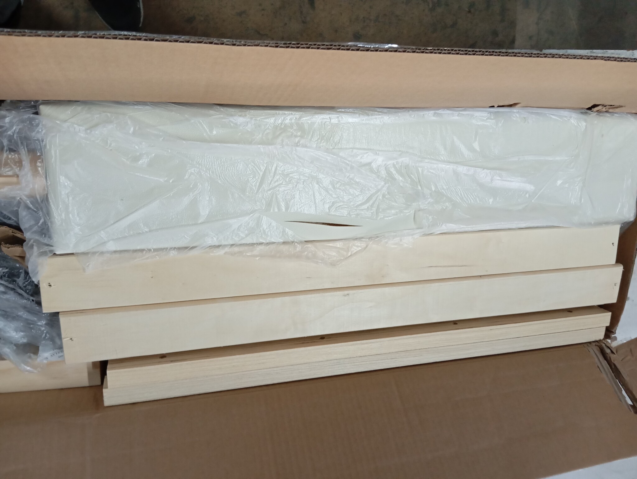 vidaXL Bedframe kunstleer crèmekleurig 140x200 cm