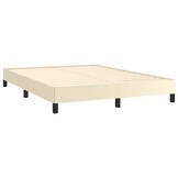 vidaXL Bedframe kunstleer crèmekleurig 140x200 cm