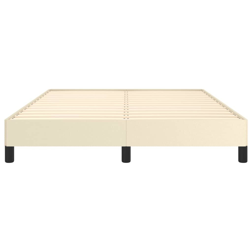 vidaXL Bedframe kunstleer crèmekleurig 140x200 cm