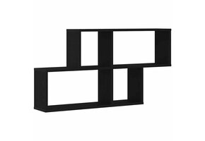 VidaXL Wandplank Zwart Eiken met 4 Planken - 40% Korting