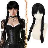 Damespruik Lang Recht Blond met Pony - 61cm Synthetisch Haar - 58% Korting