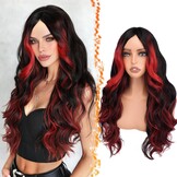 Damespruik Lang Recht Blond met Pony - 61cm Synthetisch Haar - 58% Korting