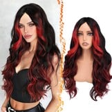 Blonde Pruik Lang Recht met Pony - 58% Korting