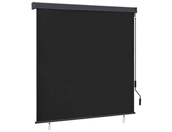 vidaXL Buiten Rolgordijn Gestreept Antraciet 180 x 250 cm Stof