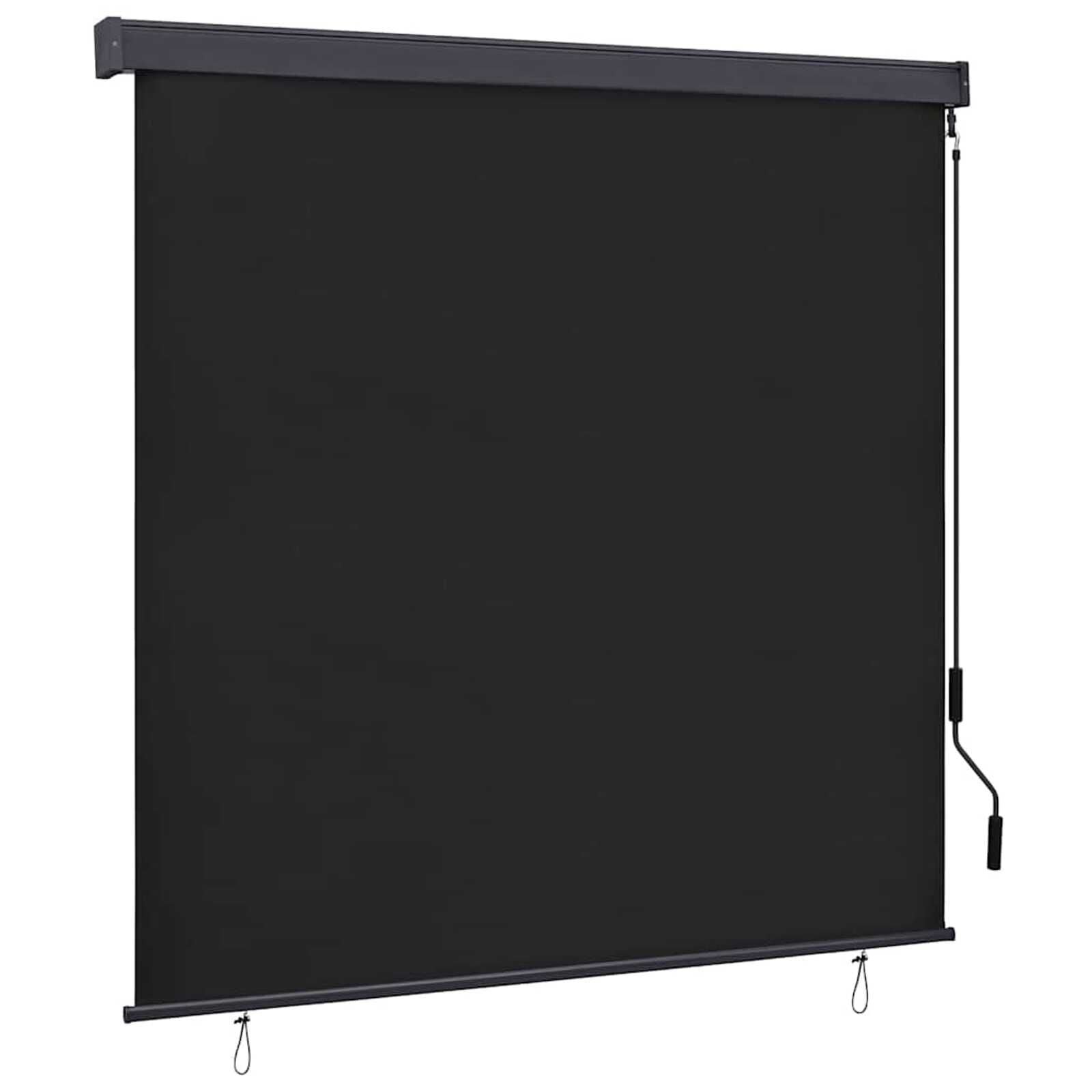 vidaXL Buiten Rolgordijn Gestreept Antraciet 180 x 250 cm Stof