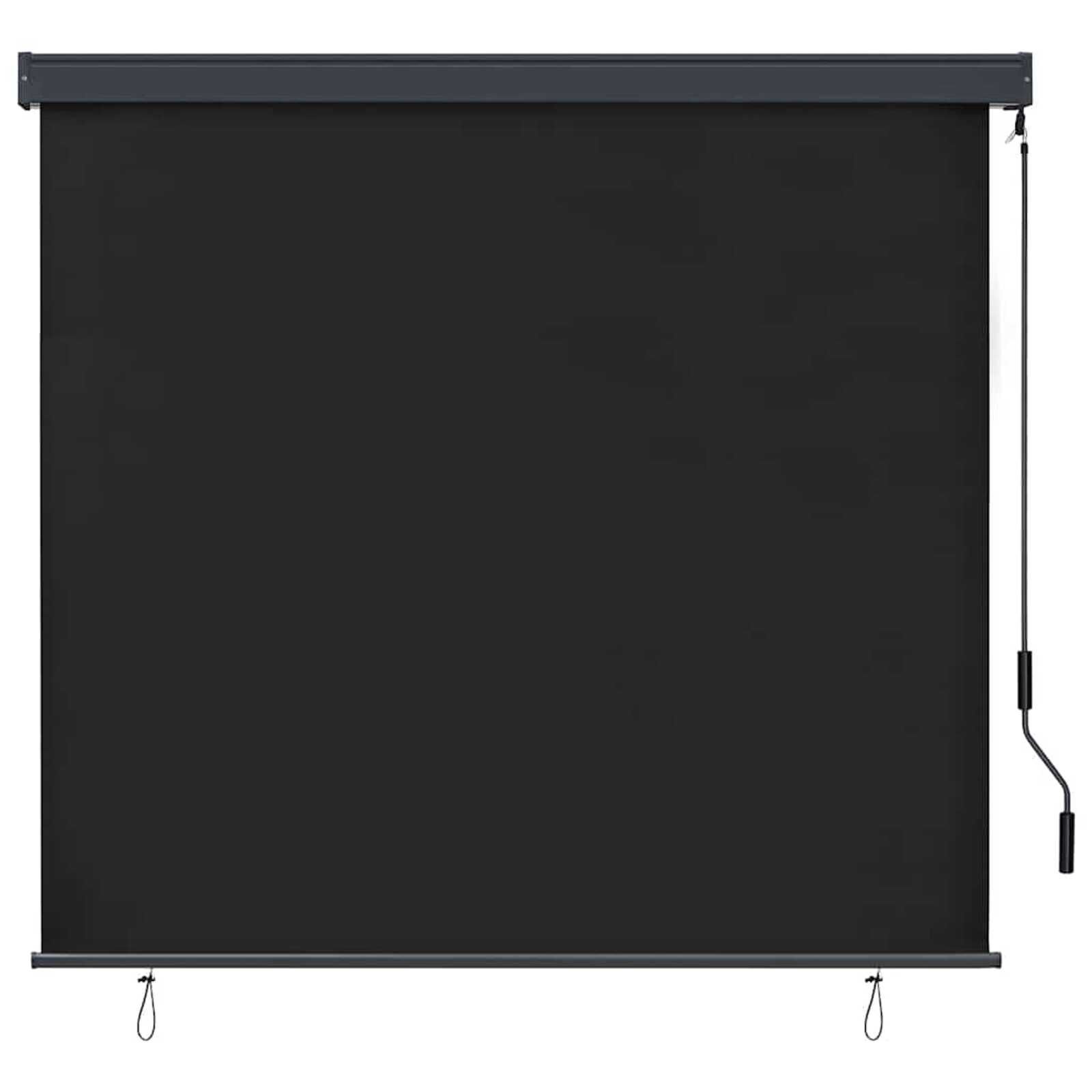 vidaXL Buiten Rolgordijn Gestreept Antraciet 180 x 250 cm Stof