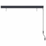 vidaXL Buiten Rolgordijn Gestreept Antraciet 180 x 250 cm Stof