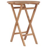 vidaXL Tuintafel inklapbaar 60 cm massief teakhout