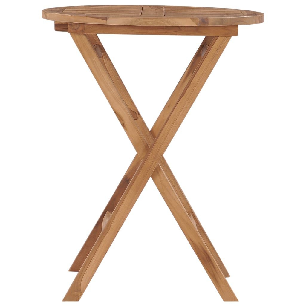 vidaXL Tuintafel inklapbaar 60 cm massief teakhout