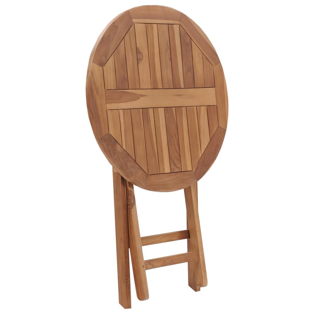 vidaXL Tuintafel inklapbaar 60 cm massief teakhout