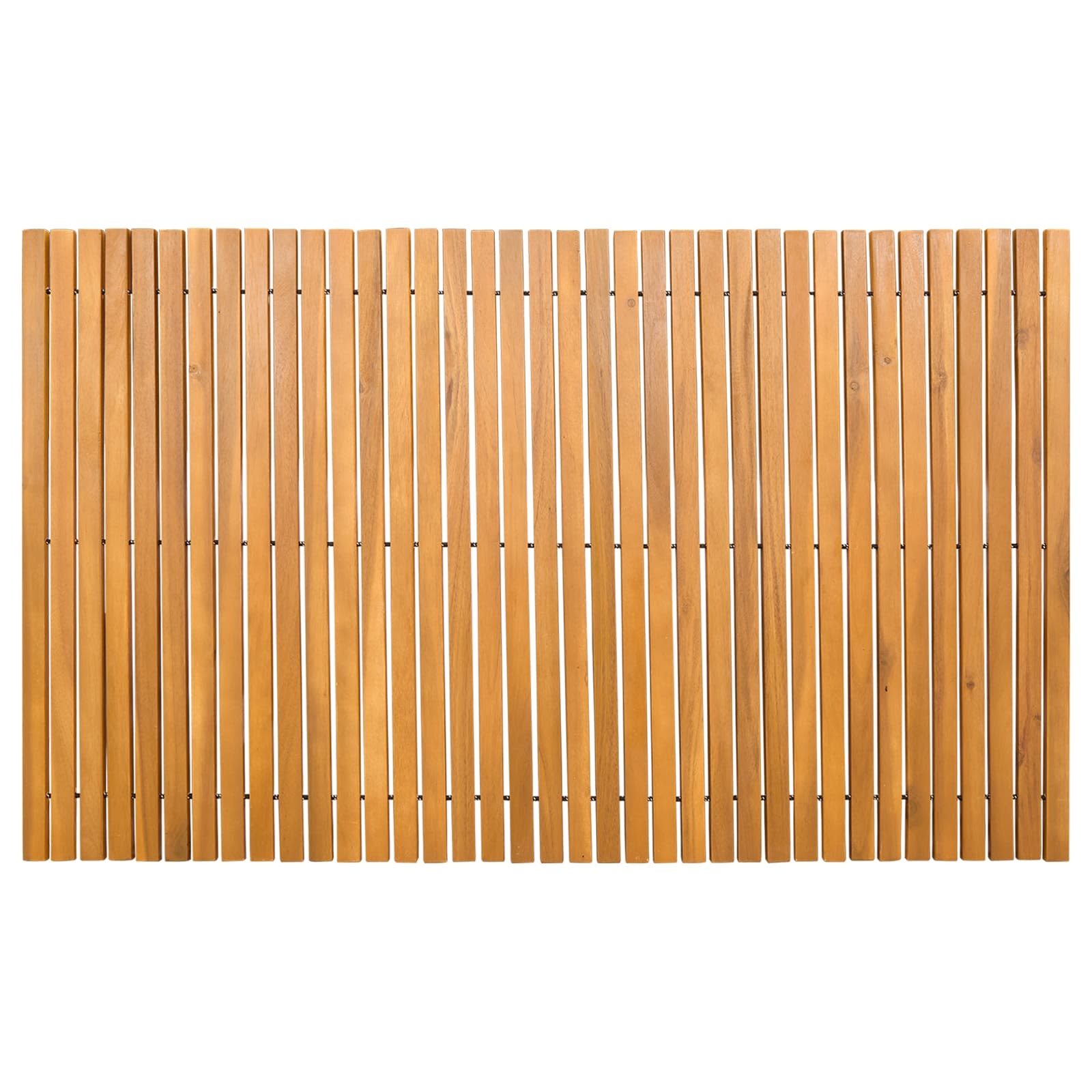 vidaXL Badmat Effen Bruin 100 x 60 cm Hout