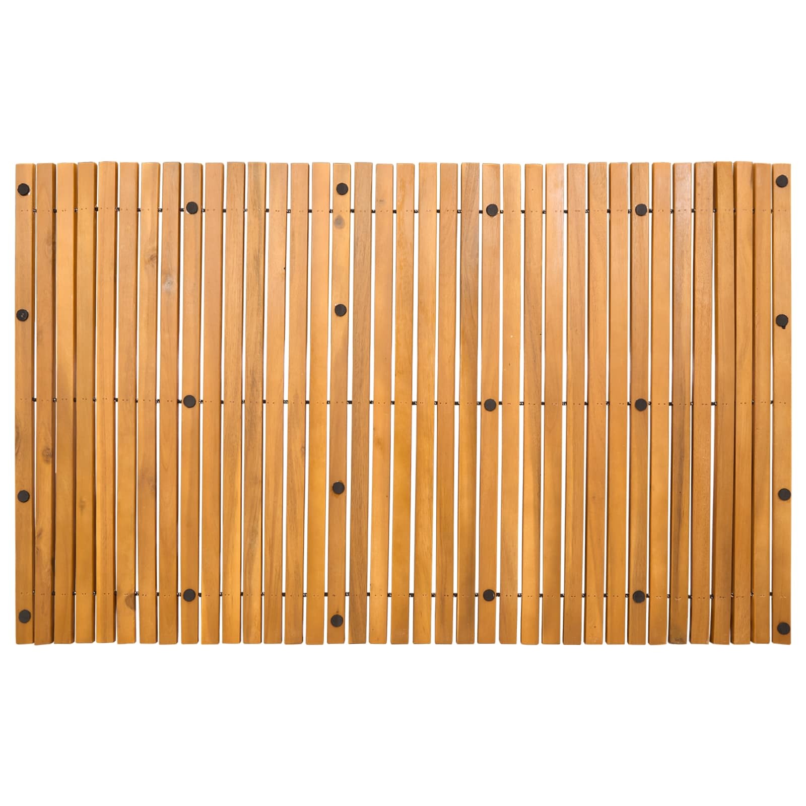 vidaXL Badmat Effen Bruin 100 x 60 cm Hout